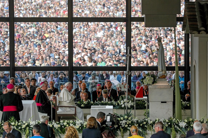 Papa Francisco no Santuário de Fátima, em 2023 © LUSA